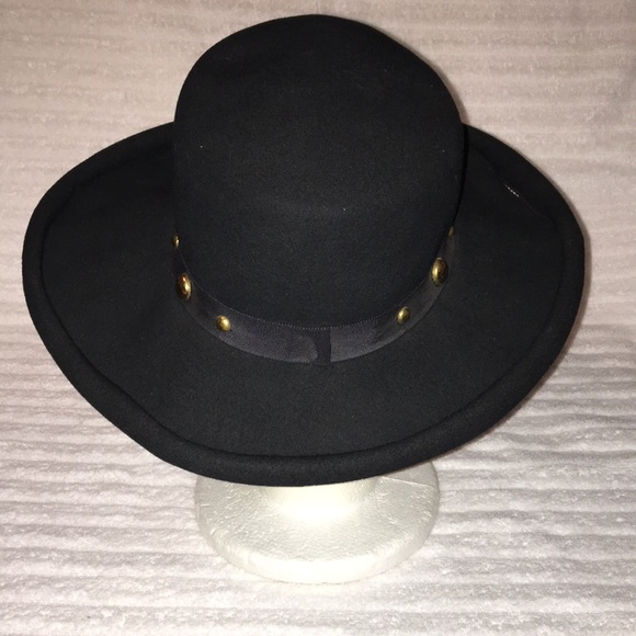 Commodore black felt rolled wide brimmed hat USA cap - Picture 4 of 9